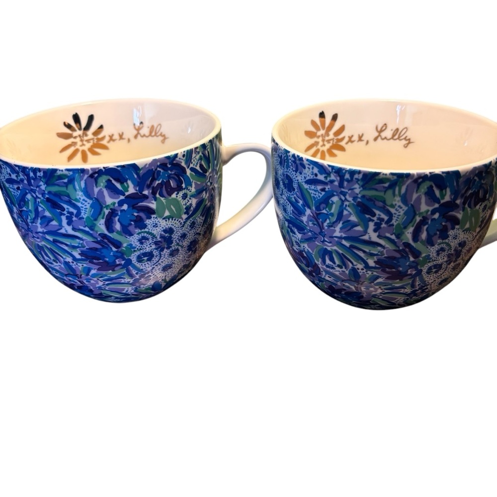 Lilly Pulitzer Hidden Lions Ceramic Mug Set NIB - Picture 8 of 8